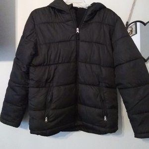 Faded glory black puffer jacket size 16